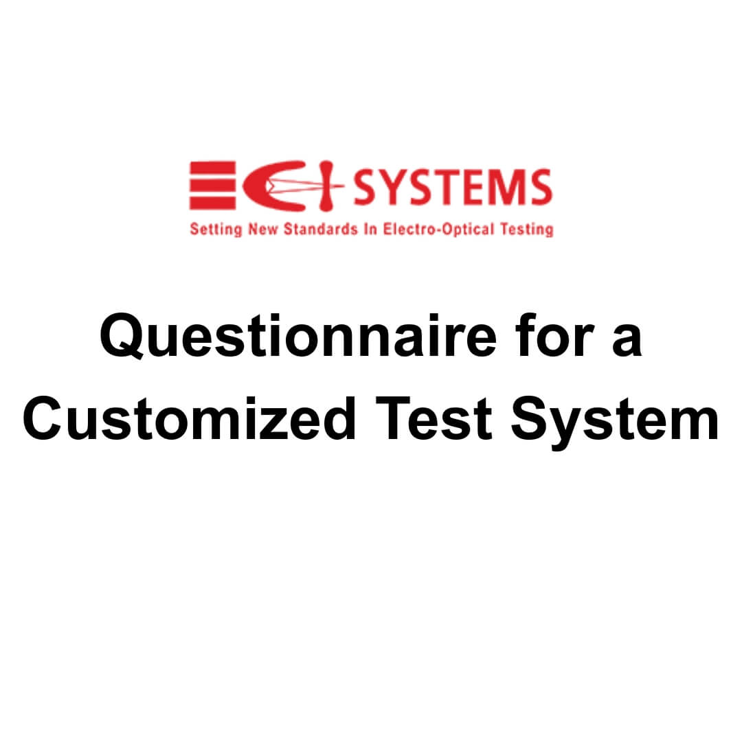 CI Systems Questionnaire for a Customized Test System